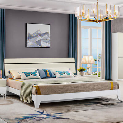 Houten King Size slaapkamermeubels met opslag Minimalistisch Gezellig Hoogwaardige Master Suite Luxe Moderne