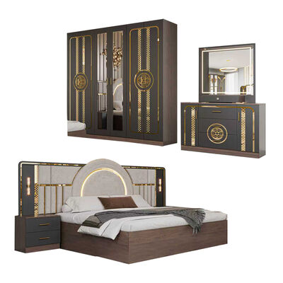 Goedkope Groothandel Moderne Slaapkamer Meubelset Complete King Size Bed Kamer Suite Houten Frame Luxe Turkse Slaapkamer Sets