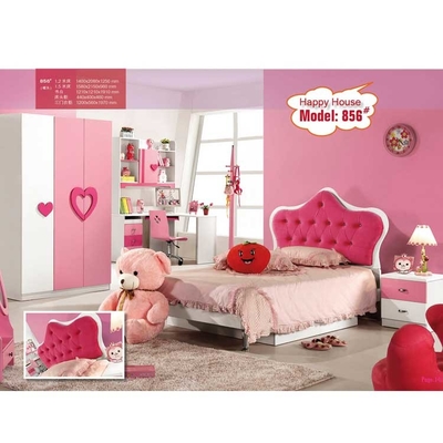 De Slaapkamermeubilair van Cappellinimeisjes met Bureau Roze Prinses Bed 1280*2050mm