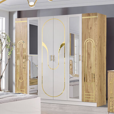 Foshan Groothandel King Size Bedroom Sets Meubelen Hout Dubbelbed Moderne Luxe Houten Frame Volledige Home Bedroom Meubels Set