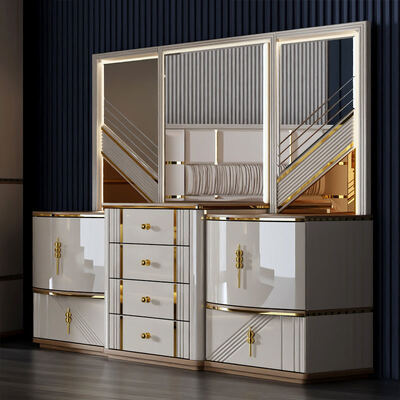 Groothandel Turkse complete luxe slaapkamer sets Home Storage Dubbelbedroom Houten frame King Size Moderne slaapkamer meubels set