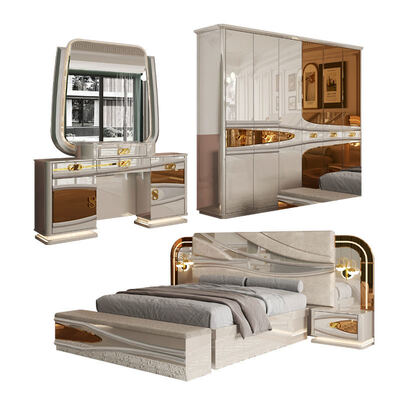 Groothandel Moderne Complete Luxe Slaapkamer Sets Houten Tweepersoonsbed Kamer Turkse Koninklijke Houten Frame Volledige Thuis Slaapkamer Meubels Set