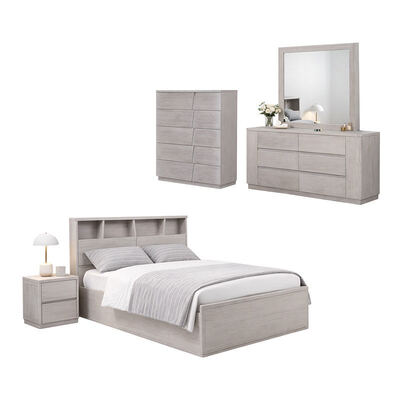 Modern Complete Bedroom Sets Master Room King Size Double Bed Hotel Home Storage Solid Wood Frame Luxe Bedroom Meubels Set