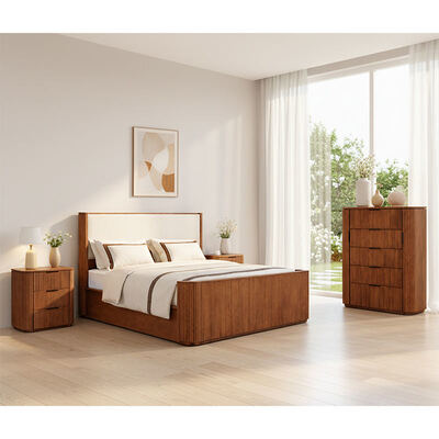 Modern massief hout king size slaapkamer set dubbele bed master kamer huis opslag houten frame compleet luxe slaapkamer meubels set