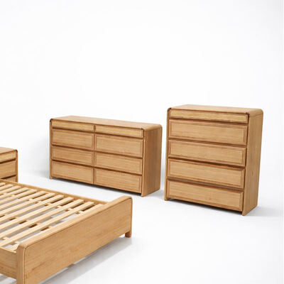 American Classic Solid Wood Complete Bedroom Set King Size Bed Double Home Room Moderne Luxe Houten Bedroom Meubels Set