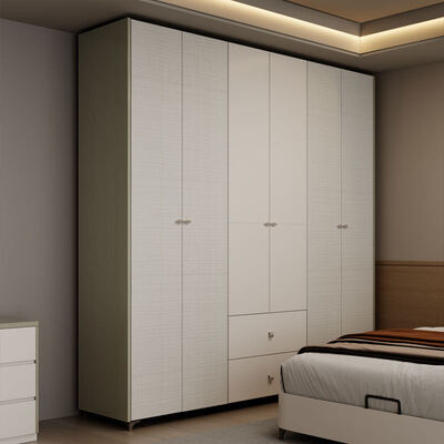 Moderne luxe houten slaapkamer sets Meubelen met opslag liggend verlicht hoofdbord en eenvoudige assemblage voor thuis hotel appartement