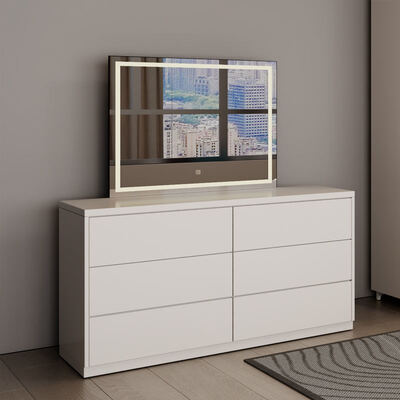 Premium King Size Houten Slaapkamer Set met opslag, Biedt een gezellige minimalistische sfeer voor de volledige luxe moderne slaapkamer