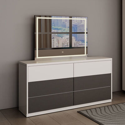 Minimalistische moderne slaapkamer set complete king size in klassiek hout met opslag gezellig luxe slaapkamer meubels suite