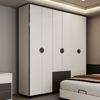 Minimalistische moderne slaapkamer set complete king size in klassiek hout met opslag gezellig luxe slaapkamer meubels suite