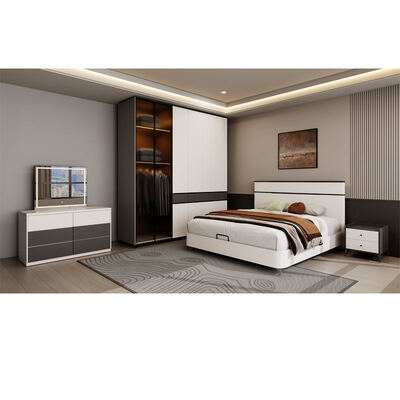 Modern Luxury Bedroom Furniture Set Classic Wooden King Size with Ample Storage Cozy Minimalist Complete Master Suite