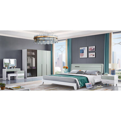 Meester Suite Slaapkamer Meubels Set Houten structuur Gezellige opslag Minimalistische hoge kwaliteit Luxe Moderne slaapkamer