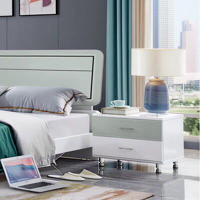 Meester Suite Slaapkamer Meubels Set Houten structuur Gezellige opslag Minimalistische hoge kwaliteit Luxe Moderne slaapkamer