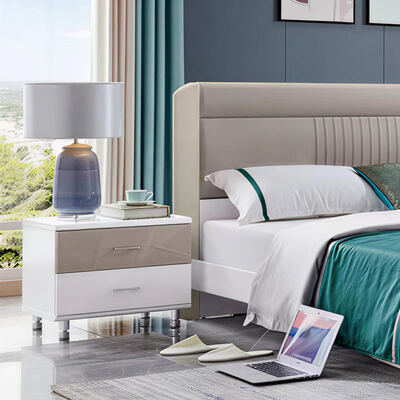 Houten slaapkamer Set King Size Storage Minimalist Gezellig Hoogwaardige Moderne Luxe Meubelen Slaapkamer