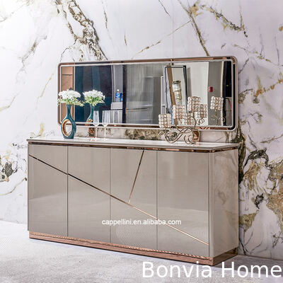 Groothandel Complete Moderne Luxe Eetkamersets Huismeubilair Opslag Eenvoudige Houten 6-zits Eettafel en Stoelen Set