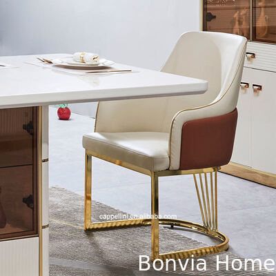 Witte moderne luxe eettafel met 6 zitplaatsen Houten eettafelmeubelen Compleet huis Houten raam Eettafel met 4 stoelen