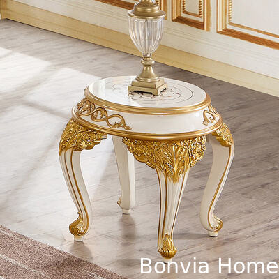 Europese klassieke stijl koninklijke luxe tv-kast villa meubels huis opslag wit en goud grote houten woonkamer tv-stand