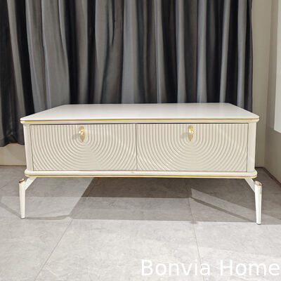 Modern Design Rechthoekige Witte Houten TV-meubels Woonkamer Meubels Grote Opbergruimte Houten Luxe Huis TV-kast