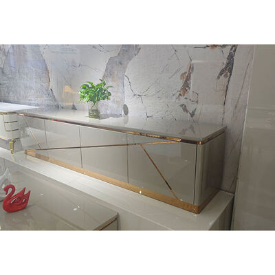 Modern ontwerp Houten woonkamer Tv-kast Opbergruimte Huismeubelen Luxe stijl Houten MDF-tv-standjes