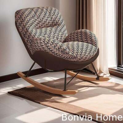 Modern Design Fabric Living Room Lounge Rocking Chair Furniture Luxury Hotel Home Leisure Single Sofa Chairs