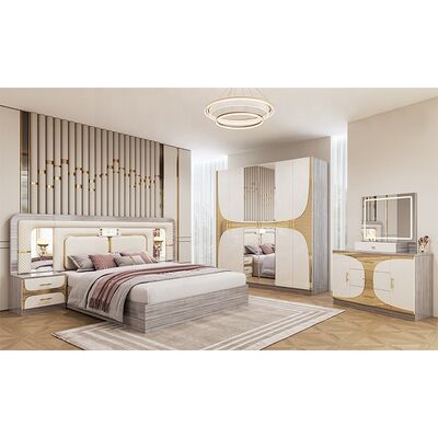 Foshan Groothandel Goedkoop Turkse slaapkamer sets king Size Bed Frame Luxe Home Room Suite Houten moderne slaapkamer meubels set