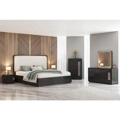 Minimalistische king size bed Luxe slaapkamer sets Hotel Appartement Houten frame Moderne slaapkamermeubels met kast