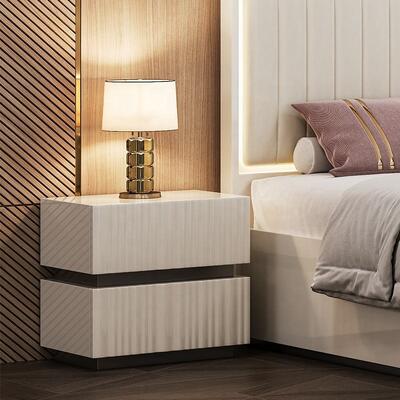 Moderne luxe king size slaapkamer sets dubbelbed led hoofdbord hotel home master room complete houten slaapkamer meubels set