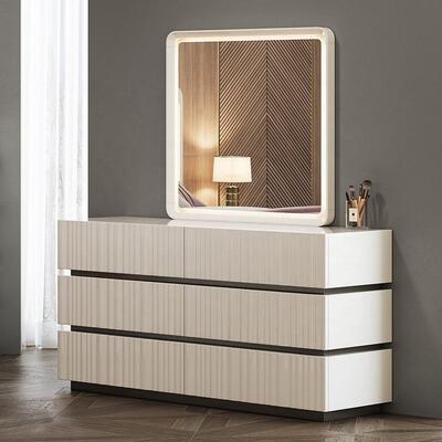 Moderne luxe king size slaapkamer sets dubbelbed led hoofdbord hotel home master room complete houten slaapkamer meubels set