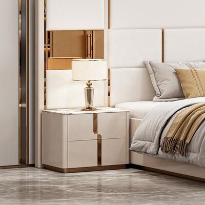 Nieuw design Luxe king size bed Dubbel Bed Modern Bedroom Meubels Set Houten Bedroom Sets met Dressing Table Chest of Drawers