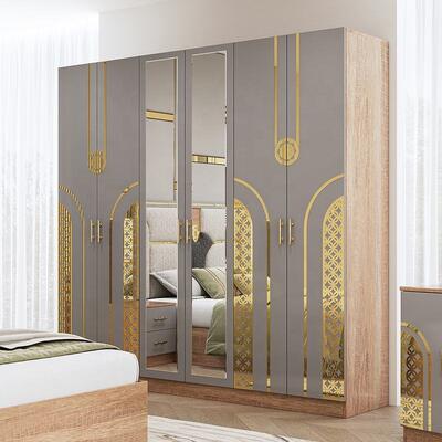 Chambre a Coucher Compleet Turkse slaapkamer sets king size slaapkamer dubbele houten frame goedkoop luxe moderne slaapkamer meubels set