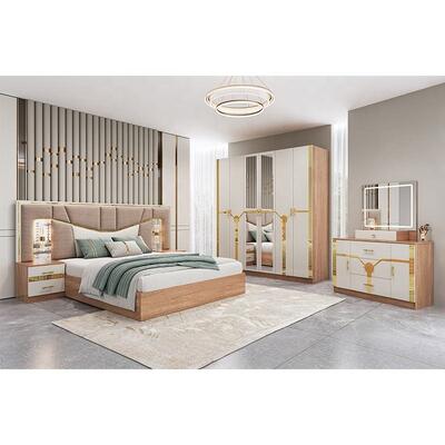 Meuble De Chambre Moderne slaapkamermeubilair king size Bed Houten frame Luxe Home Complete Turkse meubels slaapkamer sets