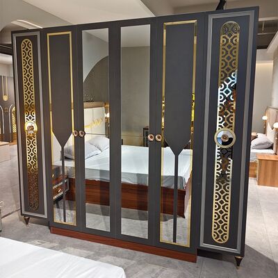 Foshan Wholesale Luxe Complete Bedroom Sets 5 Pieces King Size Bed Suite Houten Frame Turkse Moderne Bedroom Meubels Set