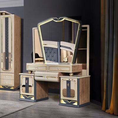 Chambre a Coucher Compleet De Luxe Bedroom Sets King Size Bed Home Room Dubbel Houten Frame Moderne Luxe Bedroom Meubels Set