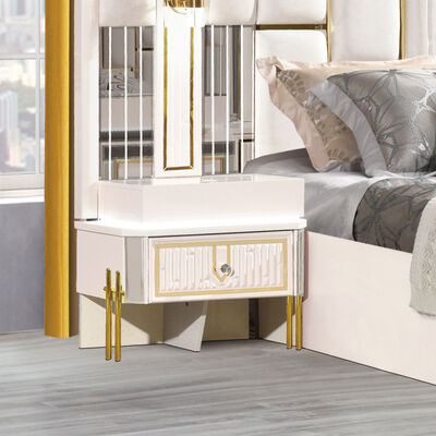 Goedkope slaapkamermeubilair sets luxe Italiaanse slaapkamer set lederen hoofdbord