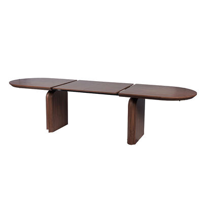 Moderne houten opvouwbare uitbreidbare eettafel Eetkamermeubilair Noorder Huisrestaurant Luxe uitbreidbare eettafel set