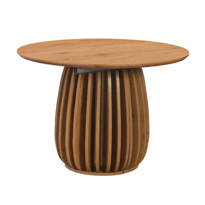 Moderne houten opvouwbare uitbreidbare eettafel Eetkamermeubilair Noorder Huisrestaurant Luxe uitbreidbare eettafel set