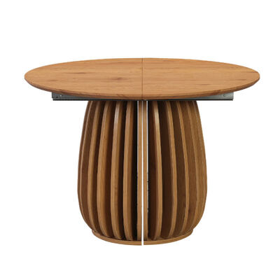 Moderne houten opvouwbare uitbreidbare eettafel Eetkamermeubilair Noorder Huisrestaurant Luxe uitbreidbare eettafel set