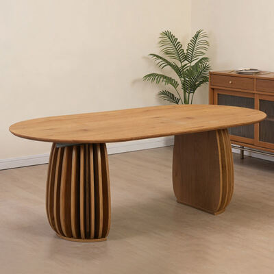 Moderne houten opvouwbare uitbreidbare eettafel Eetkamermeubilair Noorder Huisrestaurant Luxe uitbreidbare eettafel set