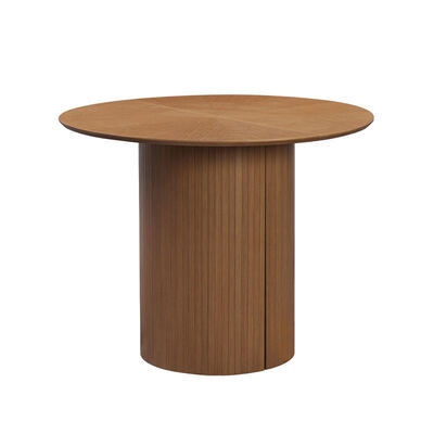 Groothandel moderne houten uitschuifbare eettafel Opklapbare eetkamermeubels Eenvoudige ronde verstelbare uitbreidbare eettafel