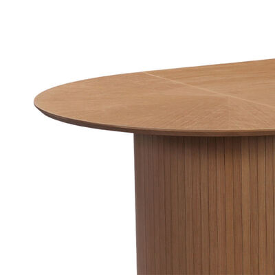 Groothandel moderne houten uitschuifbare eettafel Opklapbare eetkamermeubels Eenvoudige ronde verstelbare uitbreidbare eettafel