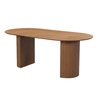 Groothandel moderne houten uitschuifbare eettafel Opklapbare eetkamermeubels Eenvoudige ronde verstelbare uitbreidbare eettafel
