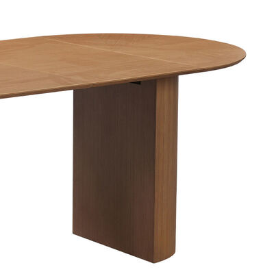 Groothandel moderne houten uitschuifbare eettafel Opklapbare eetkamermeubels Eenvoudige ronde verstelbare uitbreidbare eettafel