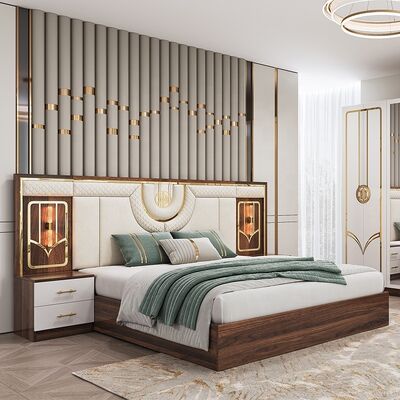 China Groothandel Goedkoop Turkse slaapkamermeubels Set Houten frame Luxe king size Bed Double Full Modern Luxe Bedroom Sets