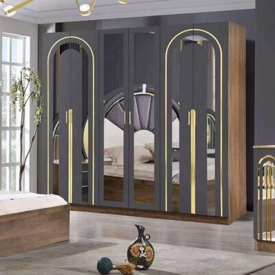Slaapkamer in Turkse stijl Luxe king size Bed Home Master Room Houten frame Contemporary Complete Modern Bedroom Meubels Set
