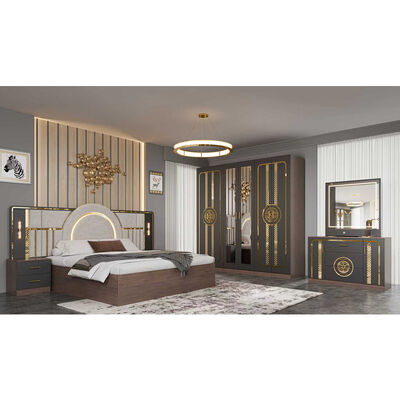 Goedkope Groothandel Moderne Slaapkamer Meubelset Complete King Size Bed Kamer Suite Houten Frame Luxe Turkse Slaapkamer Sets