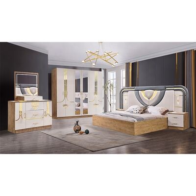Slaapkamer Set Met Kledingkast En Kaptafel Turkse Meubels Luxe Kingsize Bed Houten Moderne Slaapkamer Meubelset