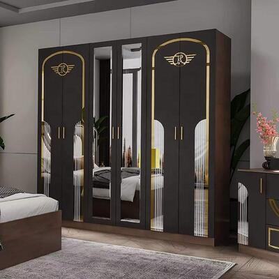 Groothandel Turkse moderne slaapkamermeubels Set Compleet 5 stukken King Size Bedroom Houten frame Home Meubels Bedroom Sets