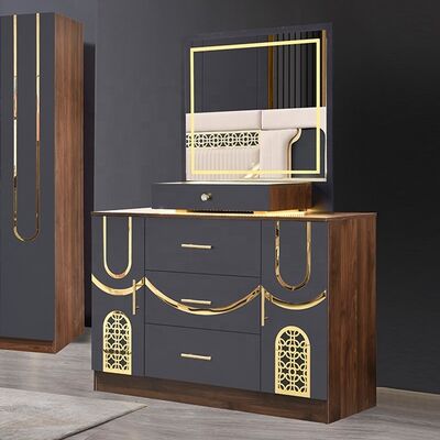 2026 Turkse Stijl Luxe Slaapkamer Set King Size Bed Suite Master Kamer Houten Frame Goedkope Groothandel Moderne Slaapkamer Meubelset