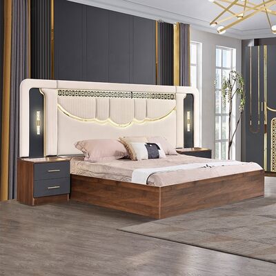 2026 Turkse Stijl Luxe Slaapkamer Set King Size Bed Suite Master Kamer Houten Frame Goedkope Groothandel Moderne Slaapkamer Meubelset
