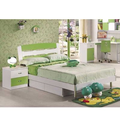 Kinderen van de Slaapkamerreeksen van Cabrinimeubilair 960mm van de Groene Kinderen Moderne Bed