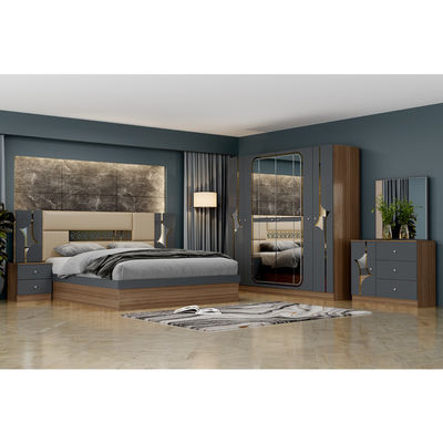 Groothandel Goedkope Turkse Double King Bedroom Home Houten frame Mdf Modern Luxe Full Size Bedroom Meubels Set